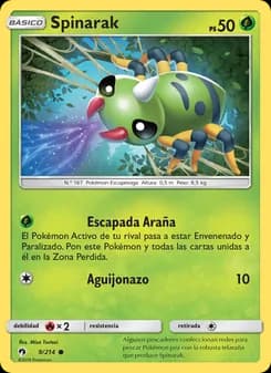 Spinarak card in Spanish