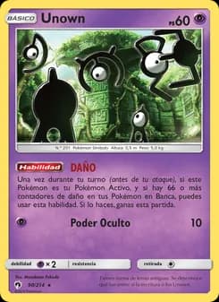 Unown card in Spanish