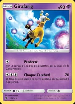 Girafarig card in Spanish