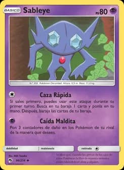 Sableye card in Spanish