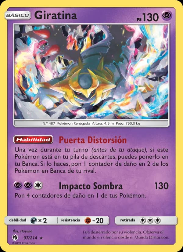 Giratina card in Spanish