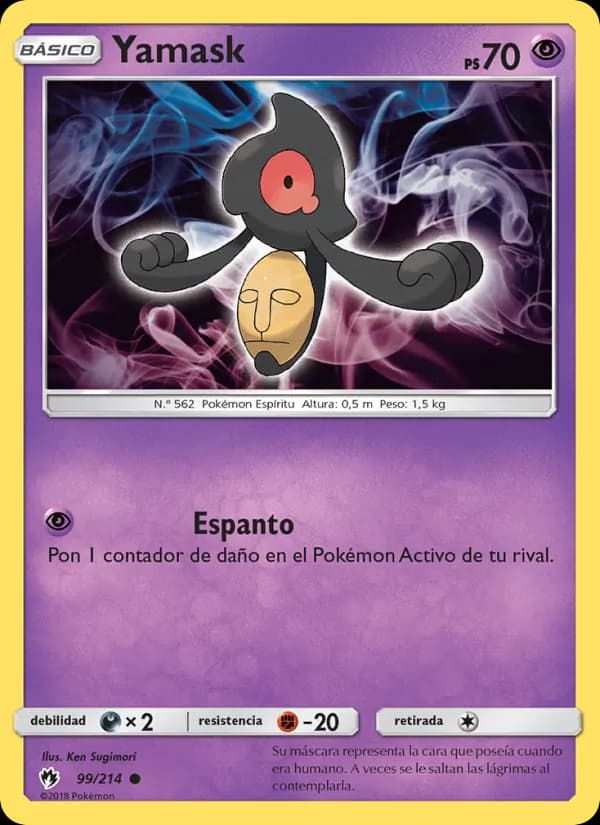 Yamask card in Spanish
