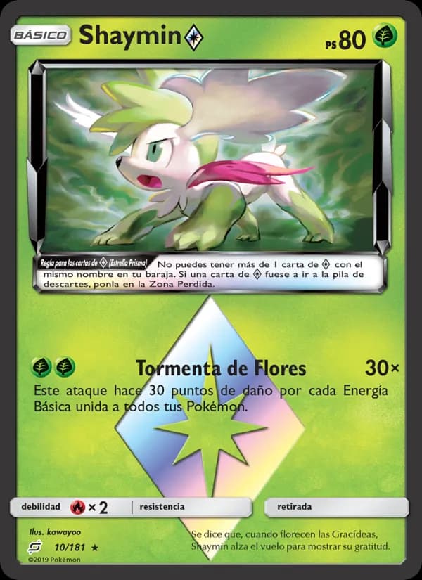 Shaymin ◇ card in Spanish
