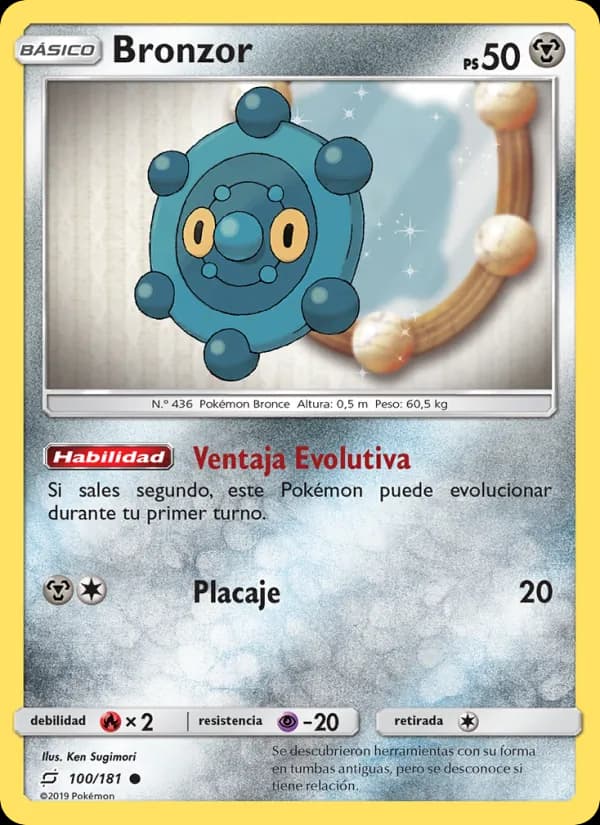 Bronzor card in Spanish