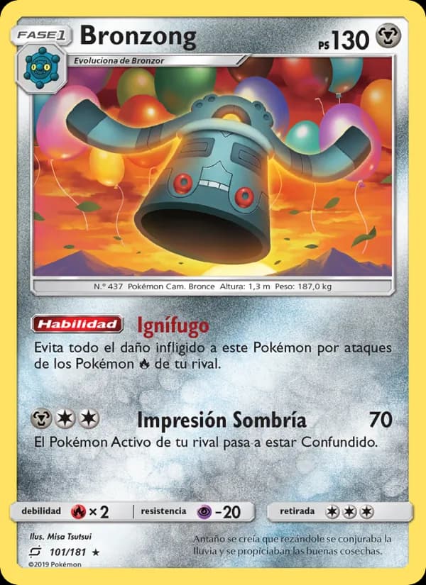 Bronzong card in Spanish