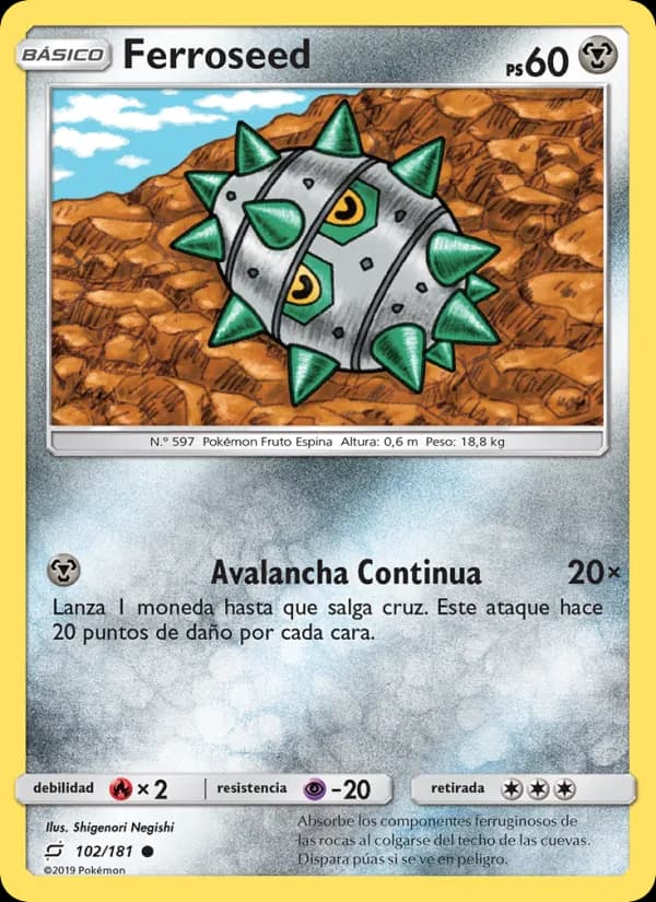 Ferroseed card in Spanish