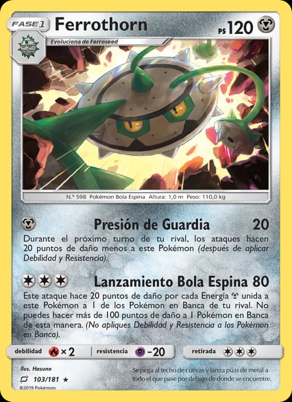 Ferrothorn card in Spanish