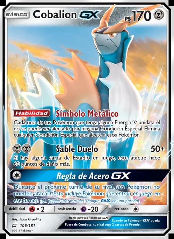 Cobalion GX card in Spanish
