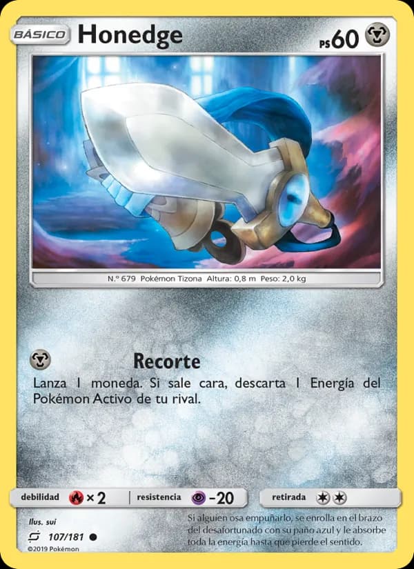 Honedge card in Spanish