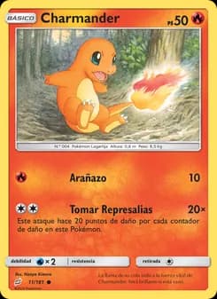 Charmander card in Spanish