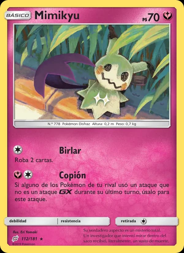 Mimikyu card in Spanish