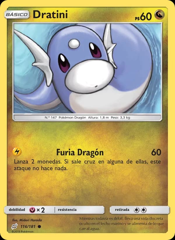 Dratini card in Spanish
