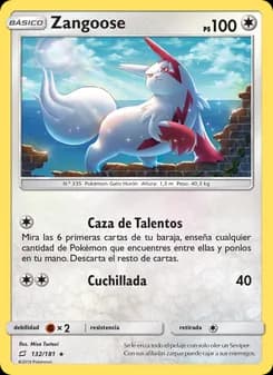 Zangoose card in Spanish