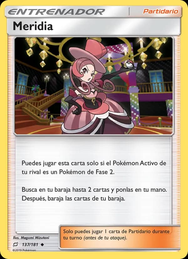Meridia card in Spanish