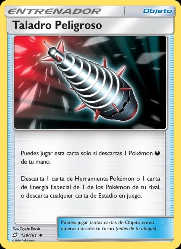 Taladro Peligroso card in Spanish