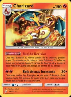 Charizard card in Spanish