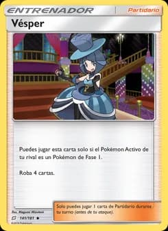 Vésper card in Spanish