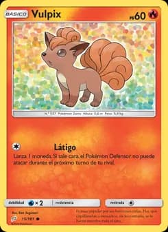 Vulpix card in Spanish