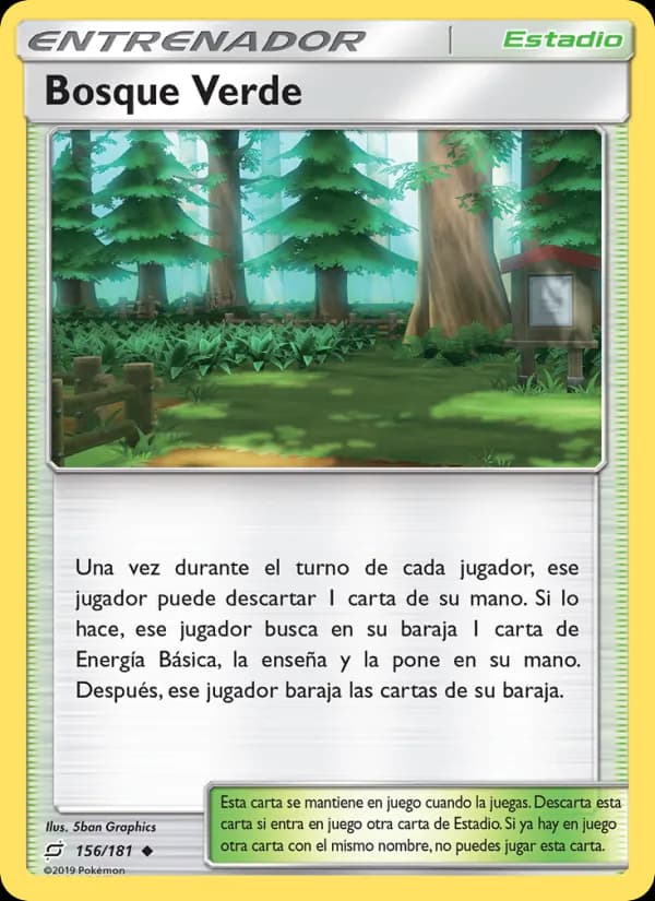 Bosque Verde card in Spanish
