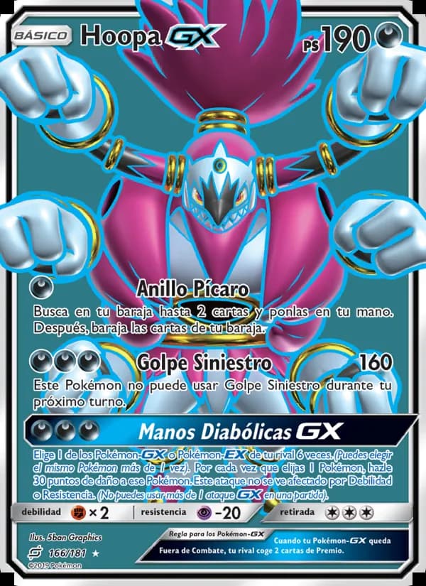 Hoopa GX card in Spanish