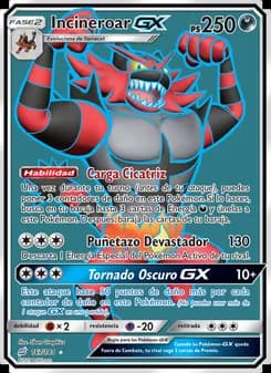 Incineroar GX card in Spanish