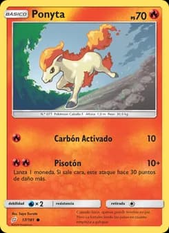 Ponyta card in Spanish