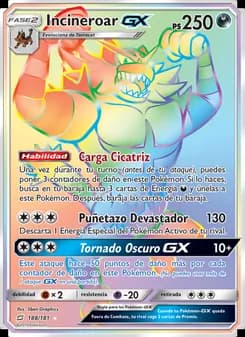 Incineroar GX card in Spanish