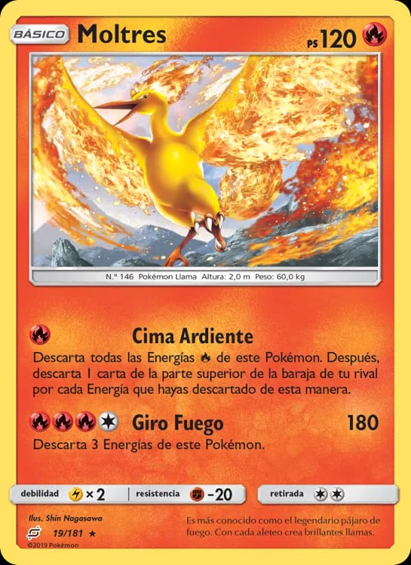 Moltres card in Spanish