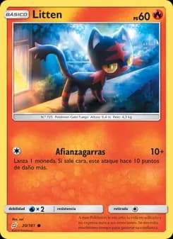Litten card in Spanish