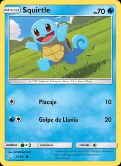 Squirtle card in Spanish