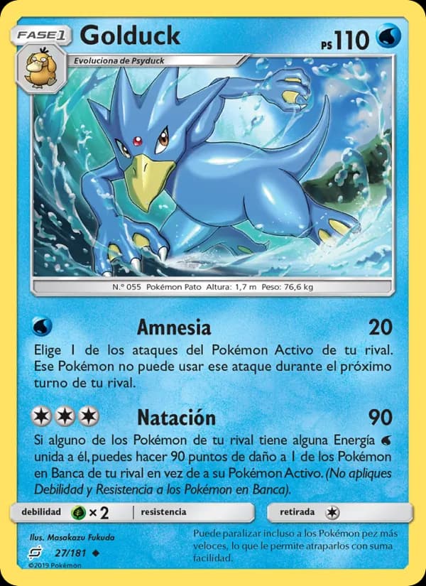 Golduck card in Spanish