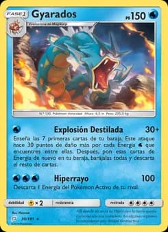 Gyarados card in Spanish