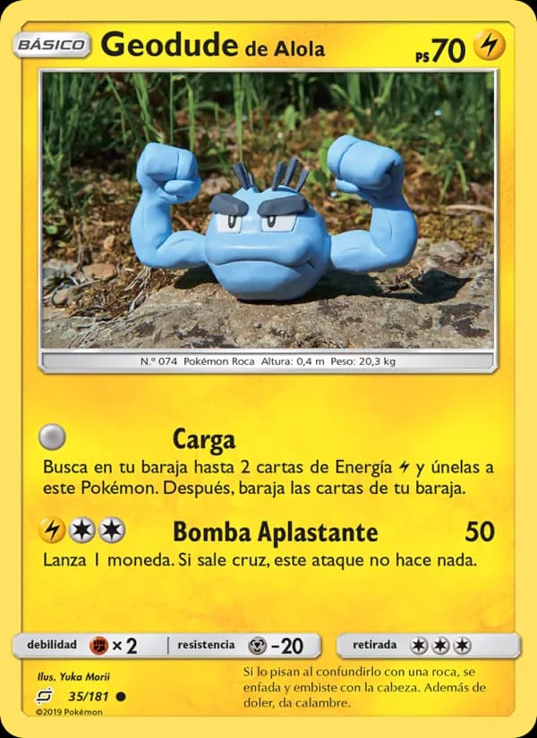 Geodude de Alola card in Spanish