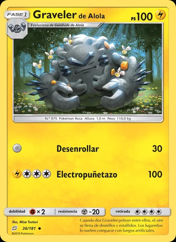 Graveler de Alola card in Spanish