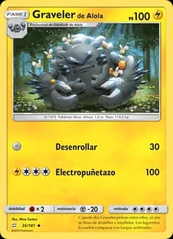 Graveler de Alola card in Spanish
