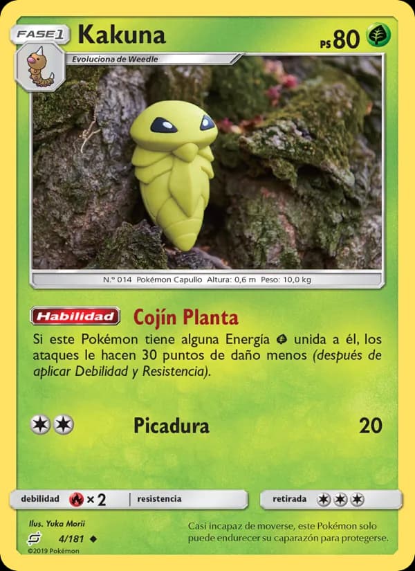 Kakuna card in Spanish