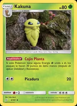 Kakuna card in Spanish