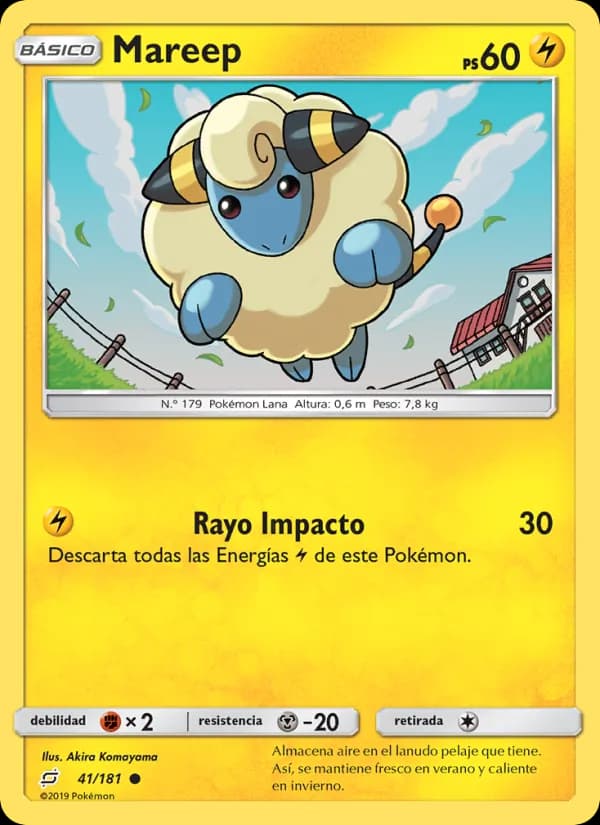 Mareep card in Spanish