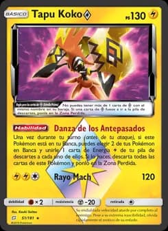 Tapu Koko ◇ card in Spanish