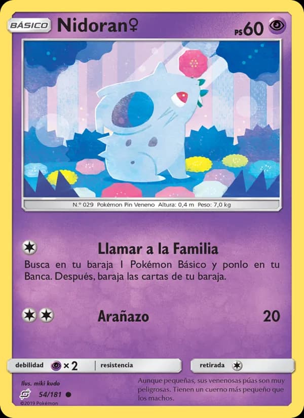 Nidoran♀ card in Spanish