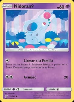 Nidoran♀ card in Spanish