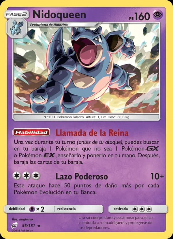 Nidoqueen card in Spanish