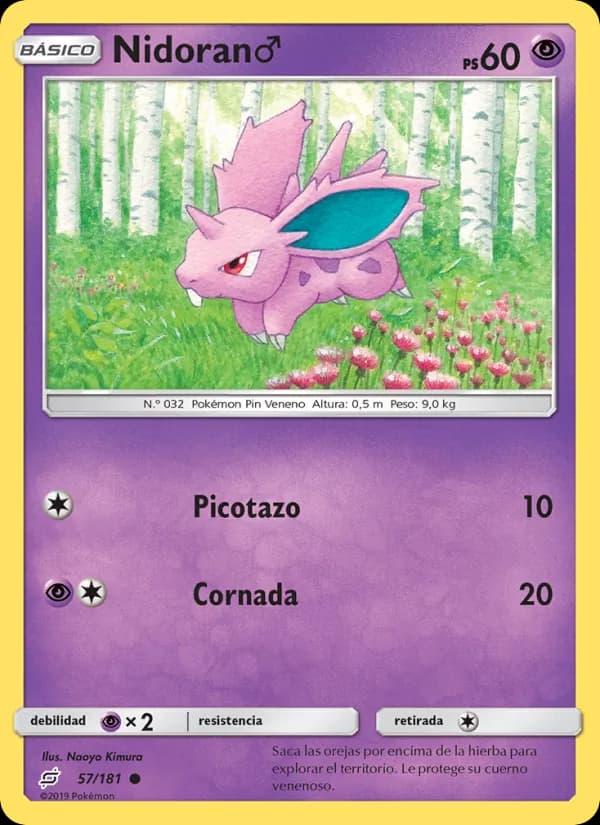 Nidoran♂ card in Spanish