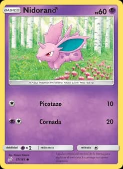 Nidoran♂ card in Spanish