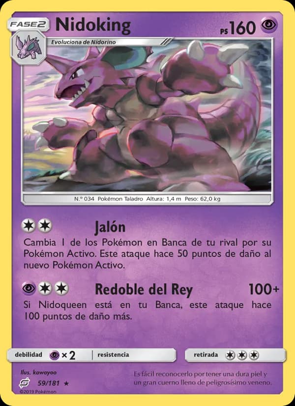 Nidoking card in Spanish