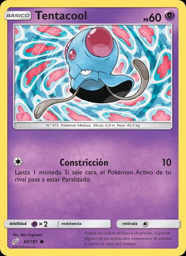 Tentacool card in Spanish