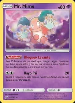 Mr. Mime card in Spanish