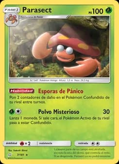 Parasect card in Spanish