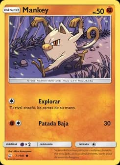 Mankey card in Spanish