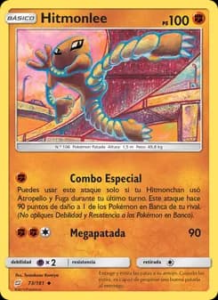 Hitmonlee card in Spanish